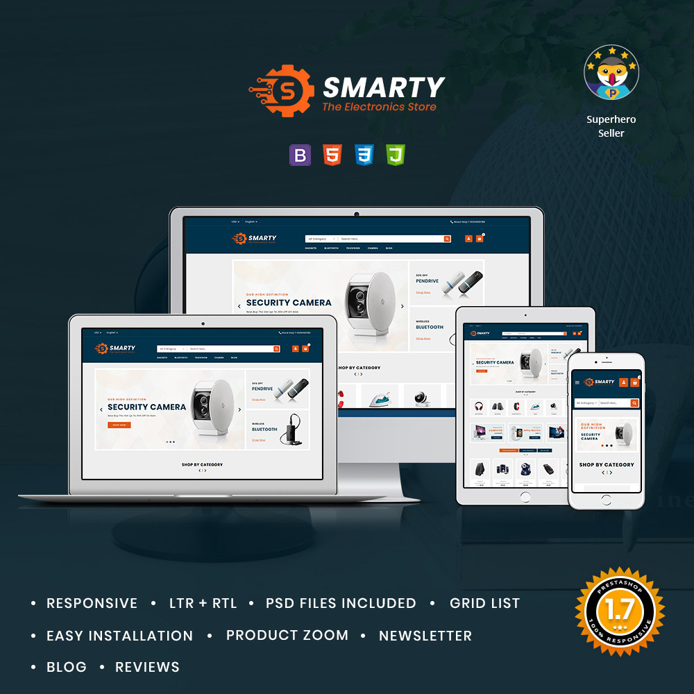 Smarty Electronics Prestashop Theme