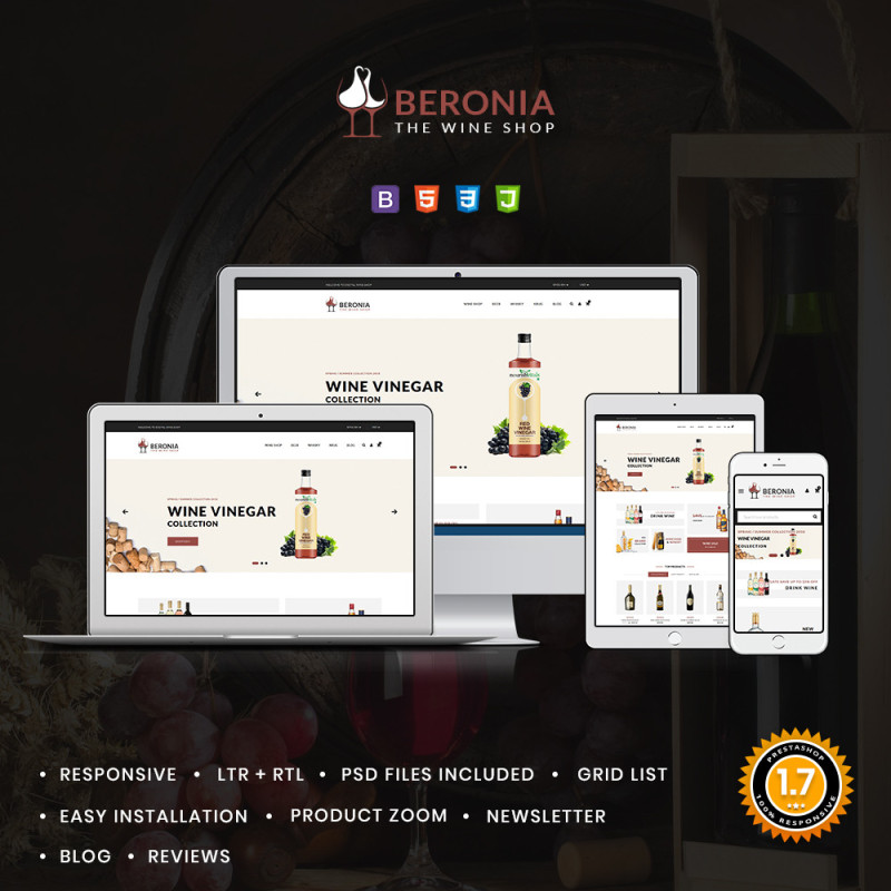 Beronia Wine Prestashop Theme