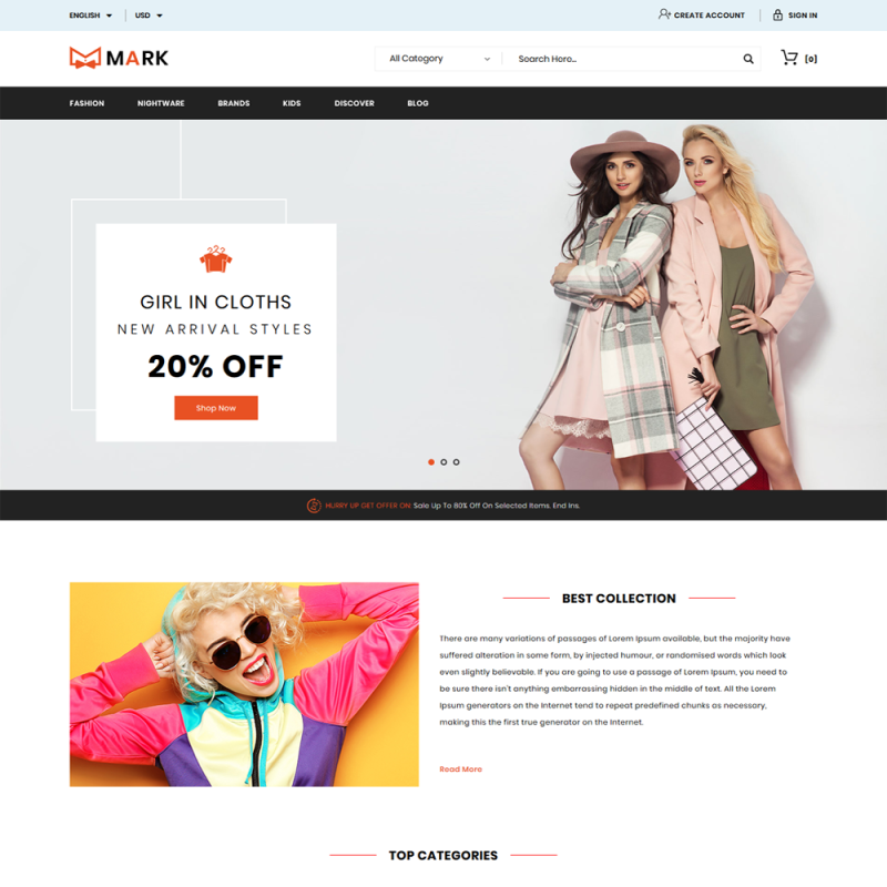 Mark PrestaShop Theme