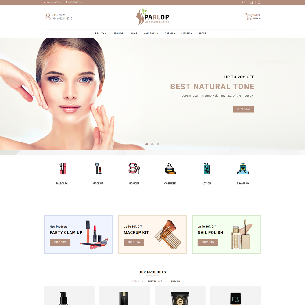 Parlop OpenCart Template