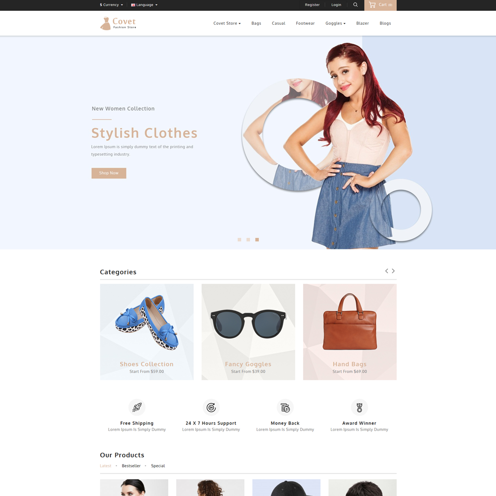 Covet OpenCart Template