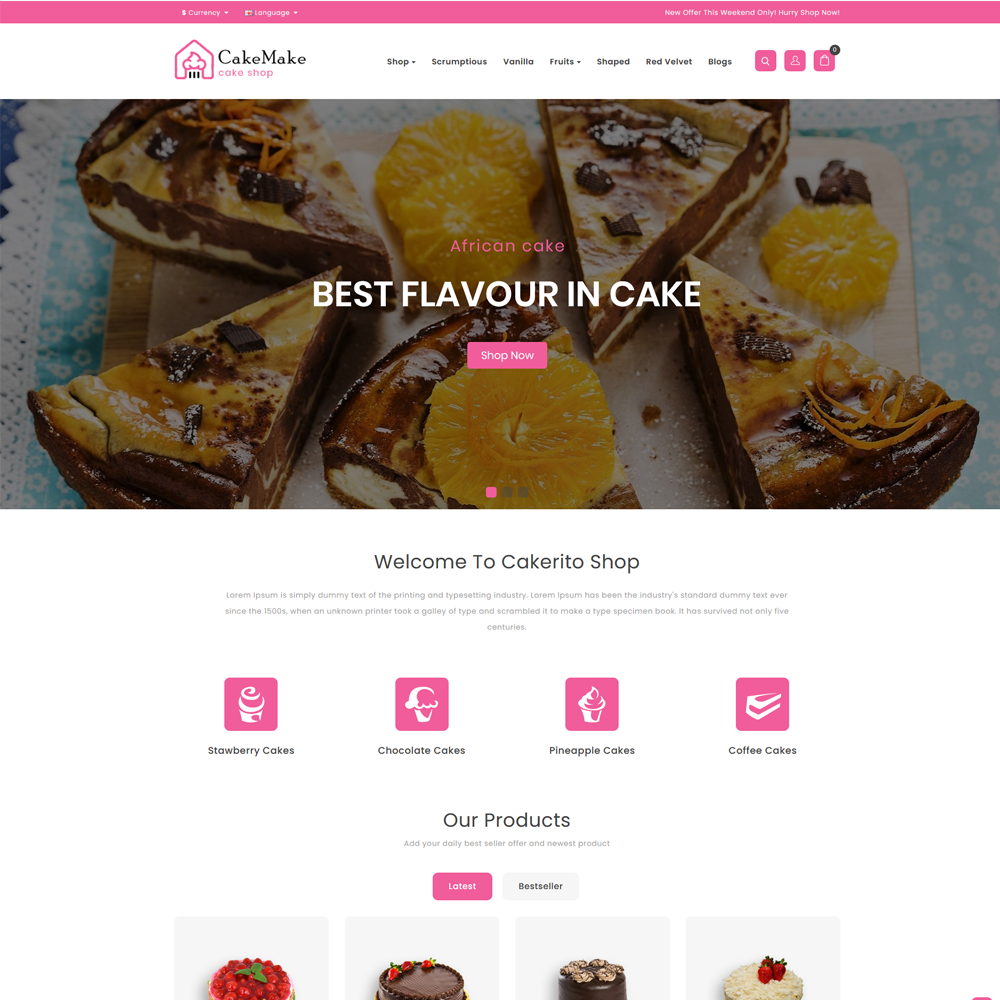 Cakemake OpenCart Template