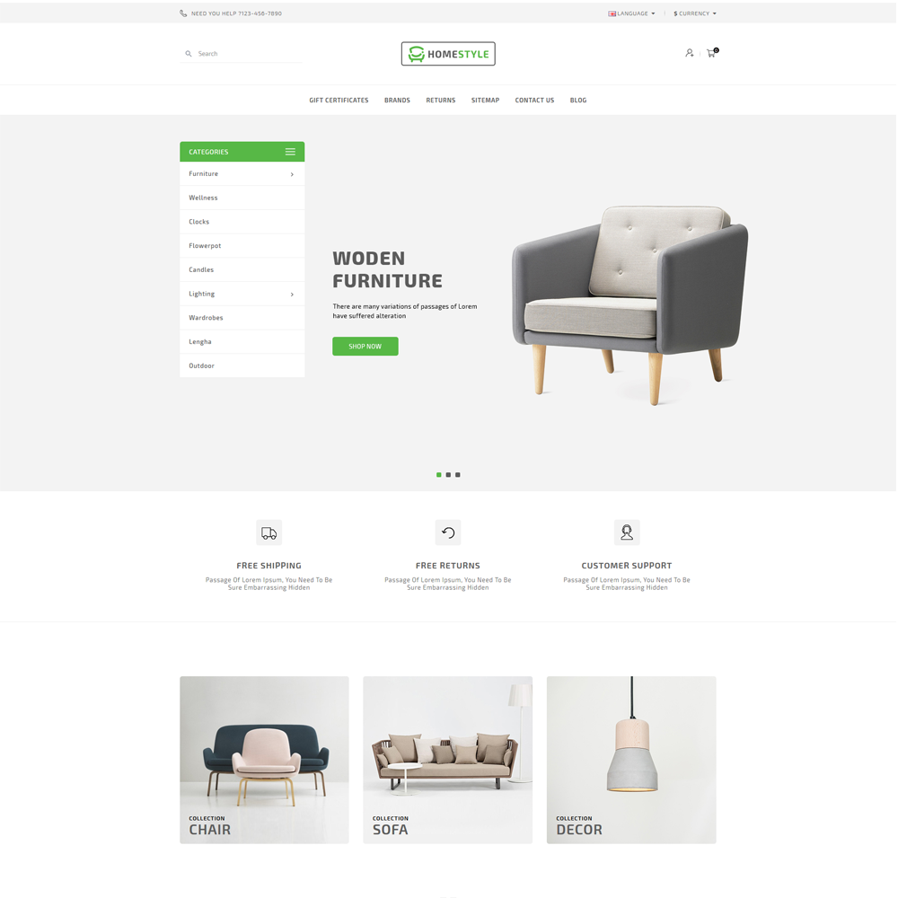 Homestyle OpenCart Template