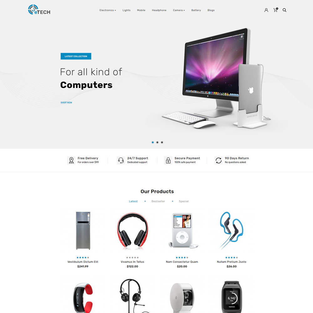 Etech OpenCart Template