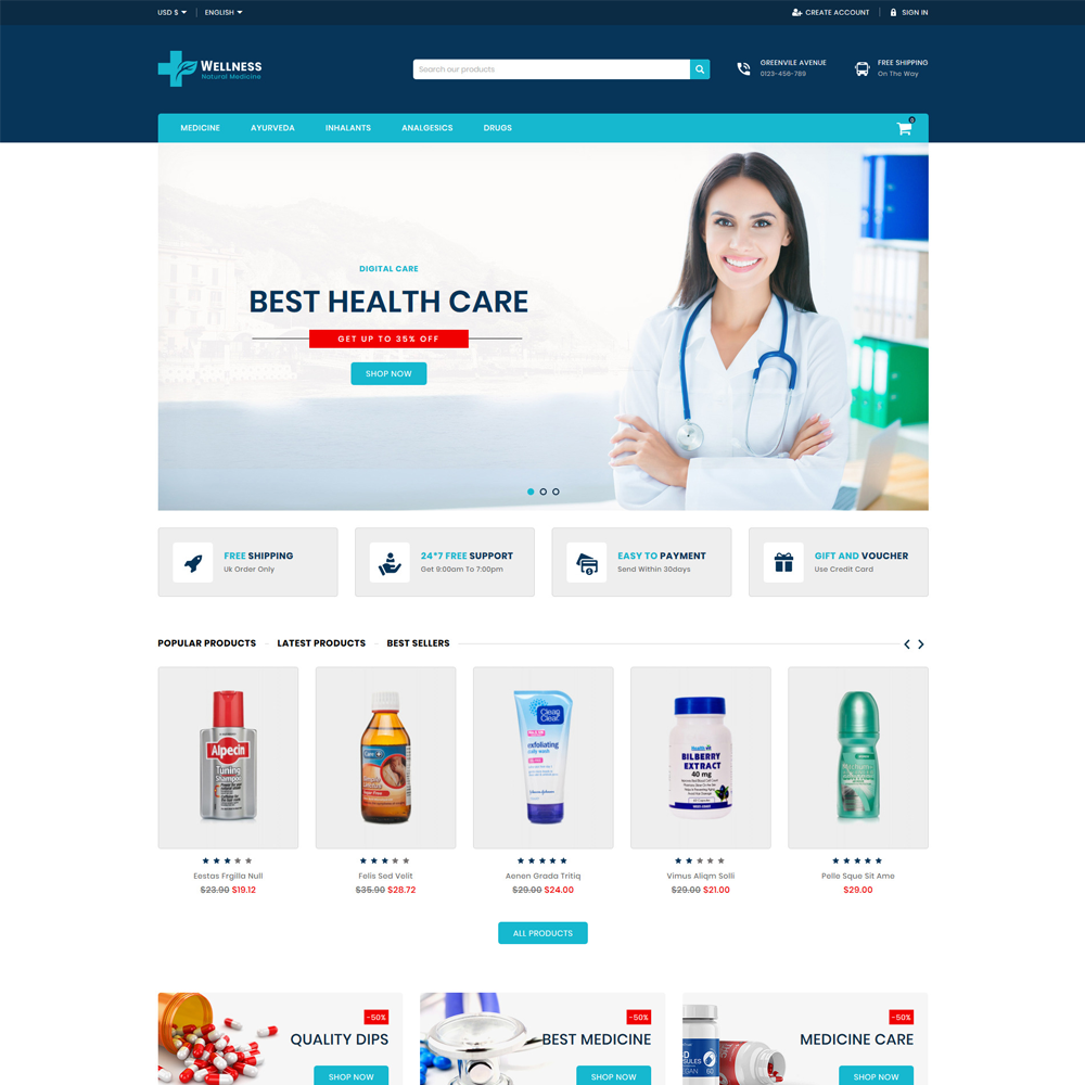 Wellness PrestaShop Theme