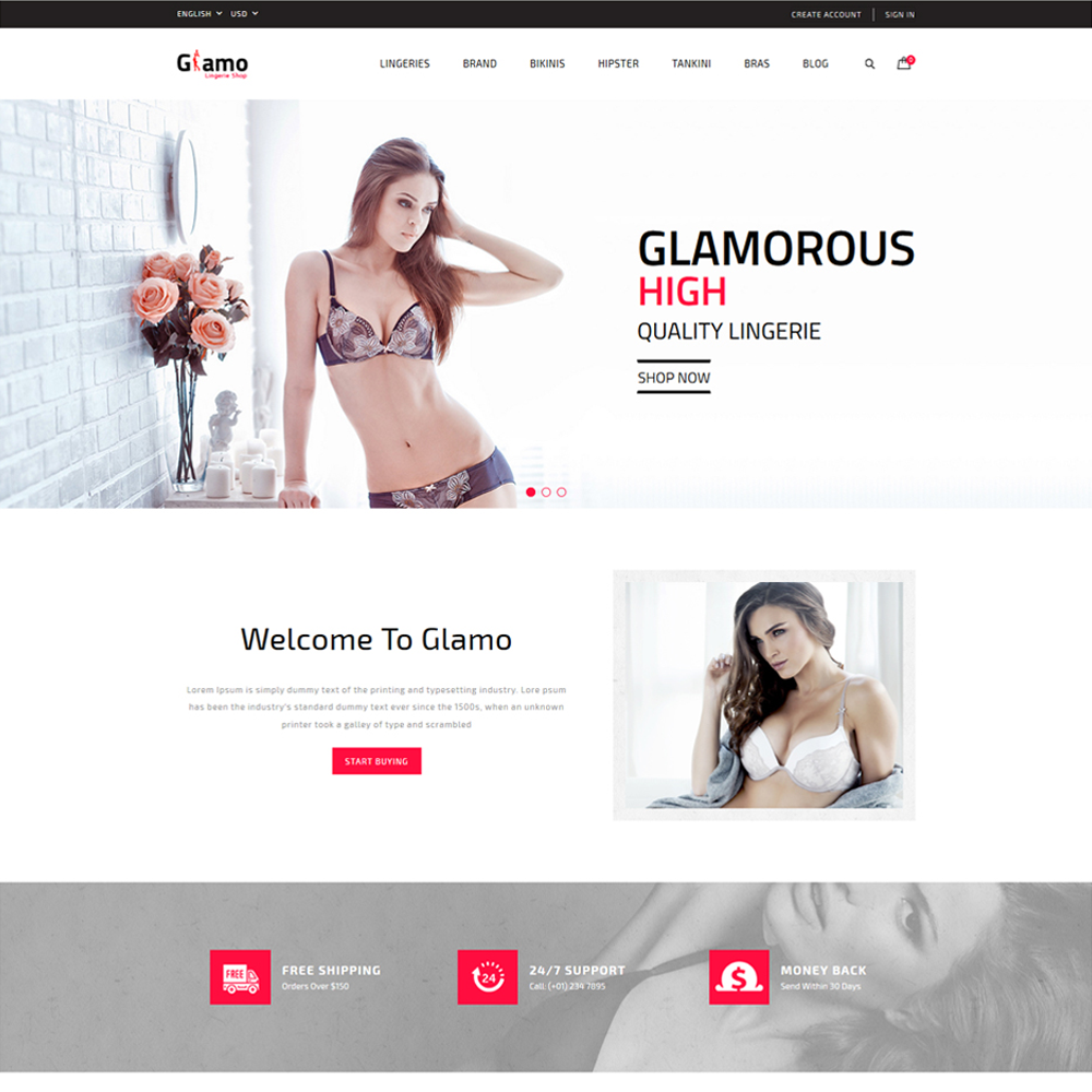 Glamo PrestaShop Theme