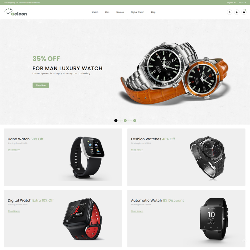 Aelcon PrestaShop Theme