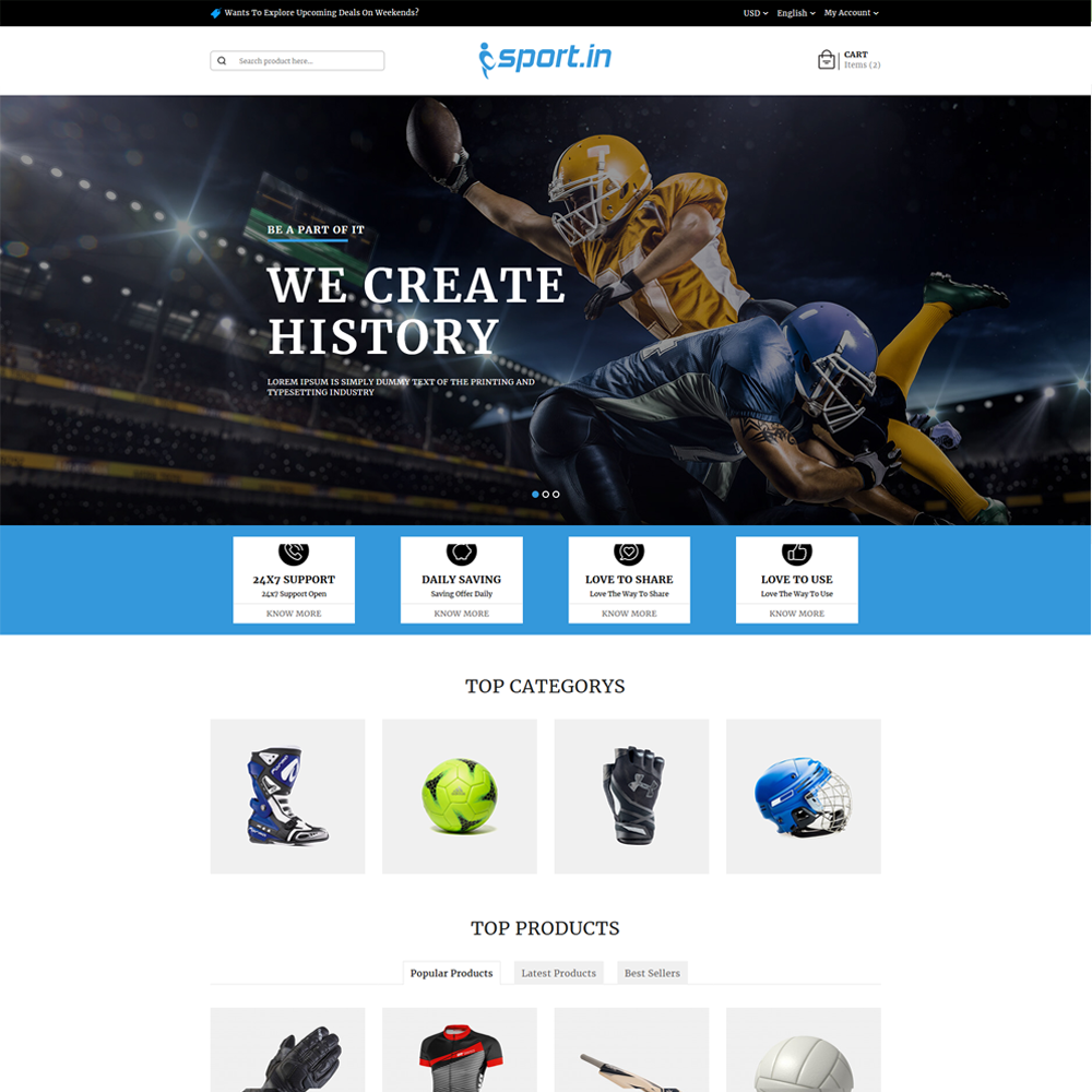 Sportin PrestaShop Theme