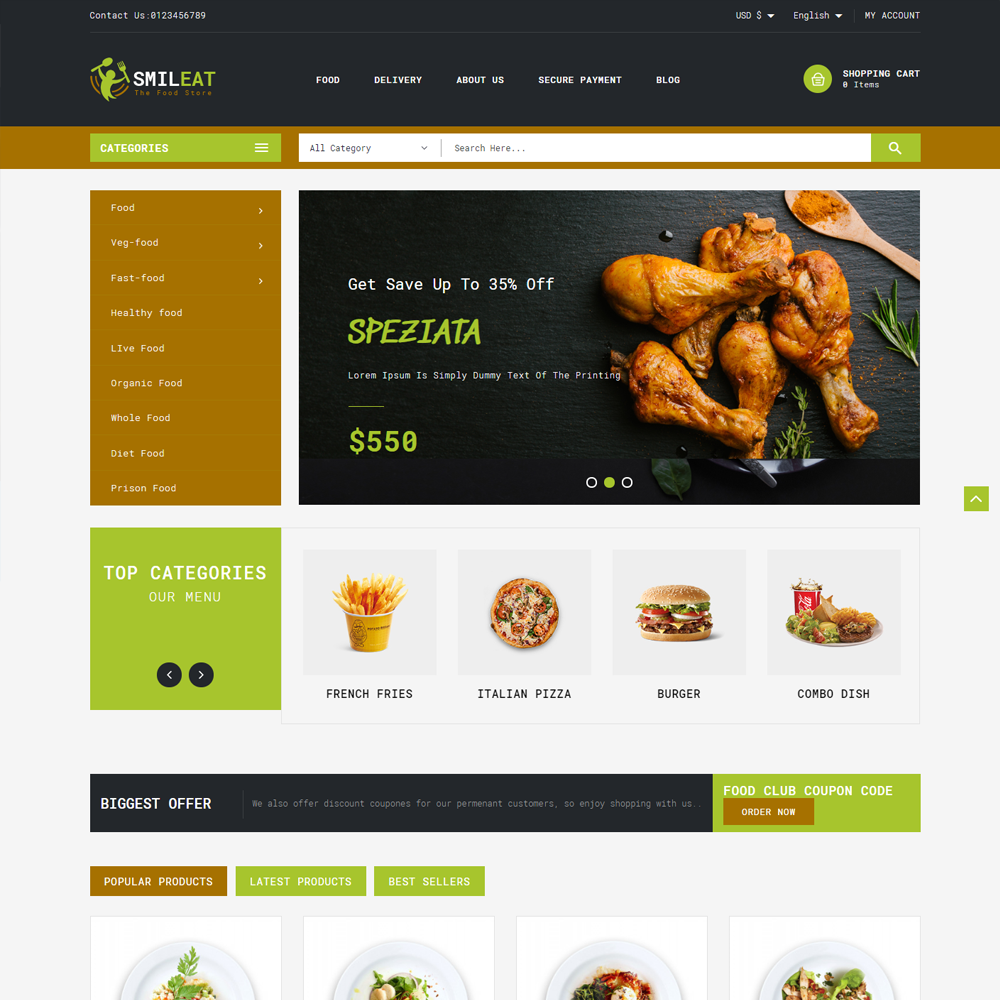 Smileat PrestaShop Theme